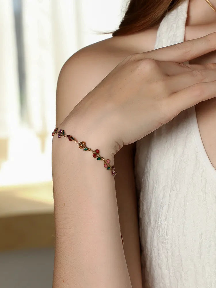 Cherry Blossom Charm bracelet