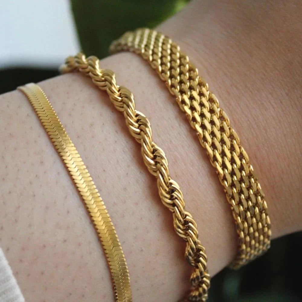 Milas rowena and snake bracelet combo set