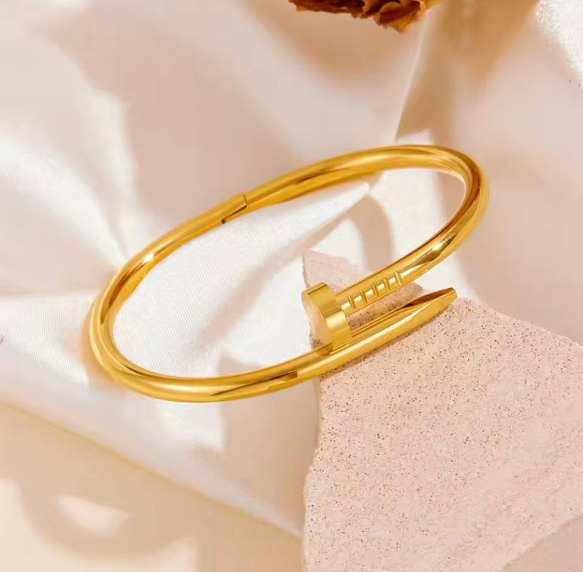 Nail Bangle Stainless Steel