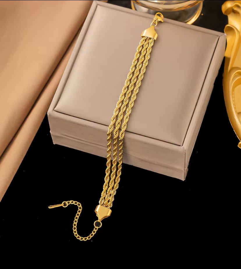 Twisted Ropes Bracelet 18k