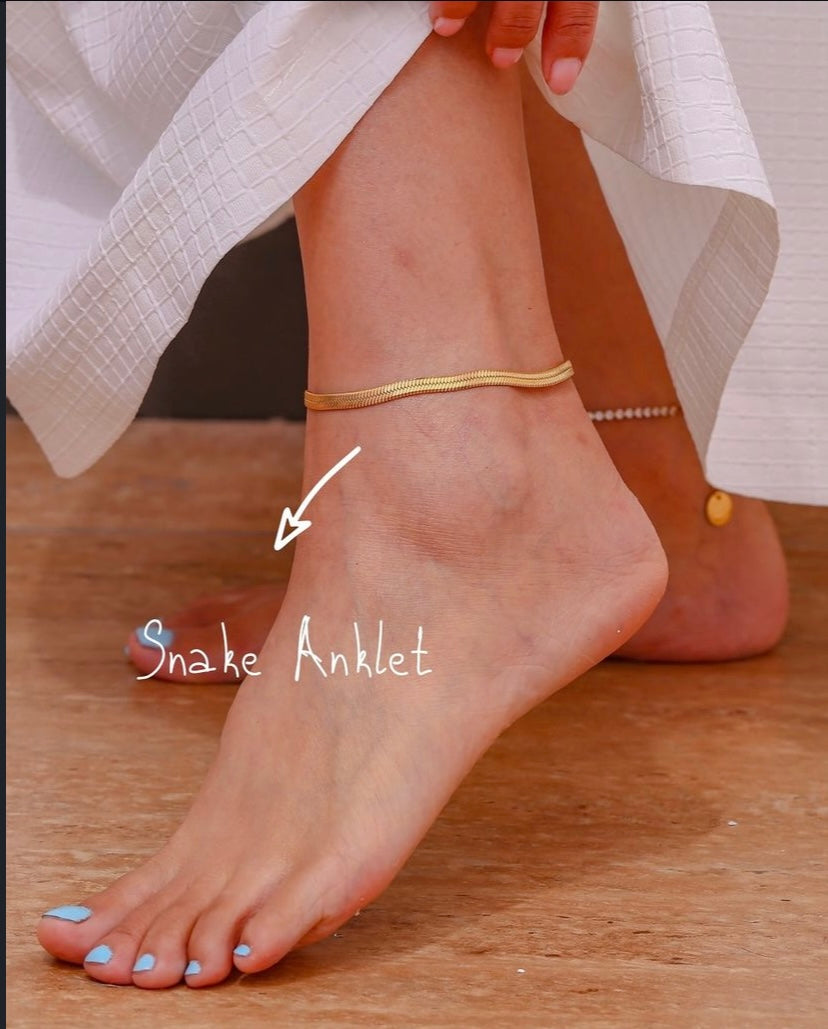 Snake Anklet + Bracelet Pack Of Two With Box Packaging