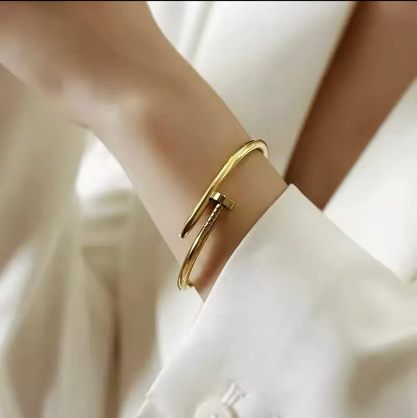 Nail Bangle Stainless Steel