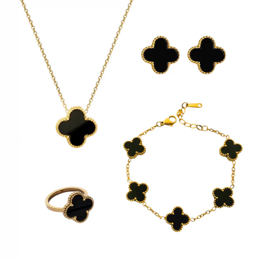 Black Clover Set with adjustable Ring