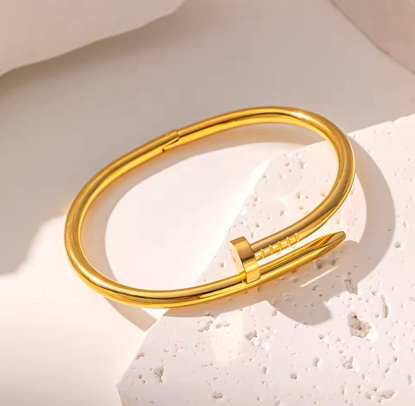 Nail Bangle Stainless Steel