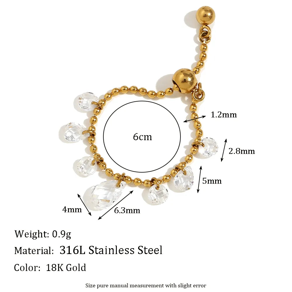 Crystal Charm Ring