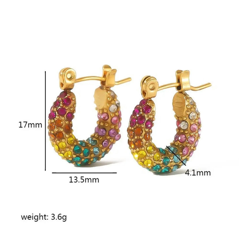 Rainbow mini huggies 18k