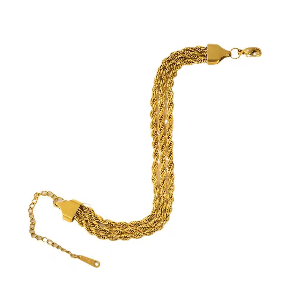 Twisted Ropes Bracelet 18k