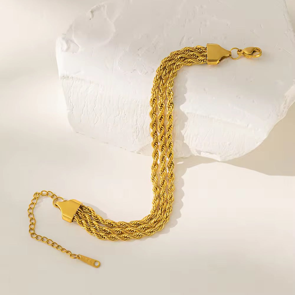 Twisted Ropes Bracelet 18k
