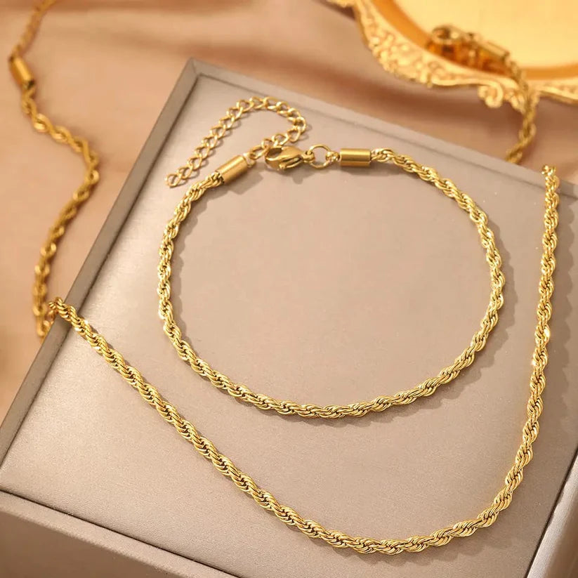 Twisted Rope Set 18k