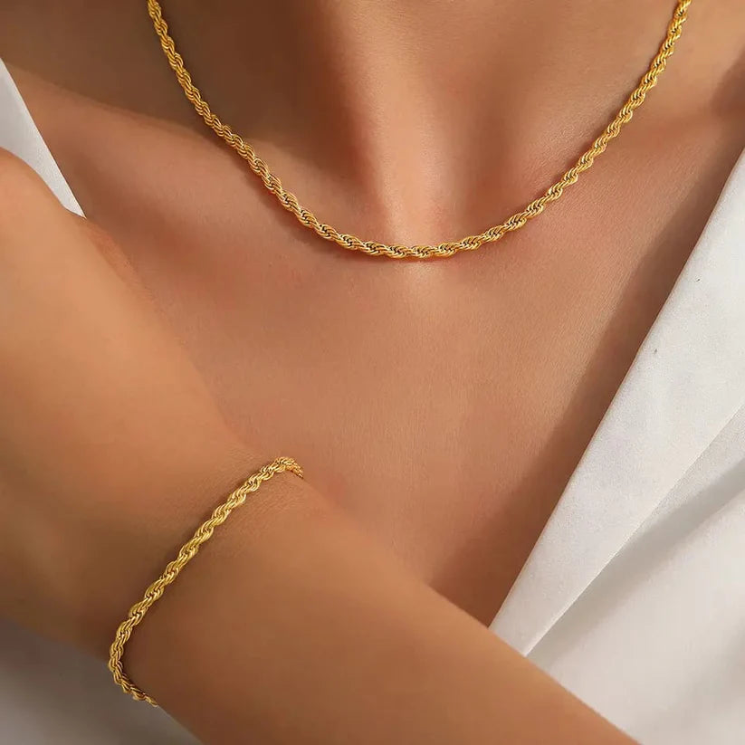 Twisted Rope Set 18k