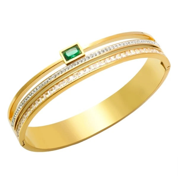 Emerald Victory Bangle 18k