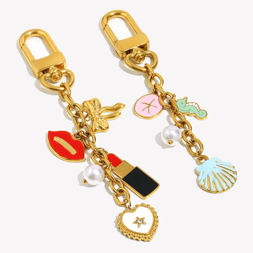 Playful Luxe Charm Keychain