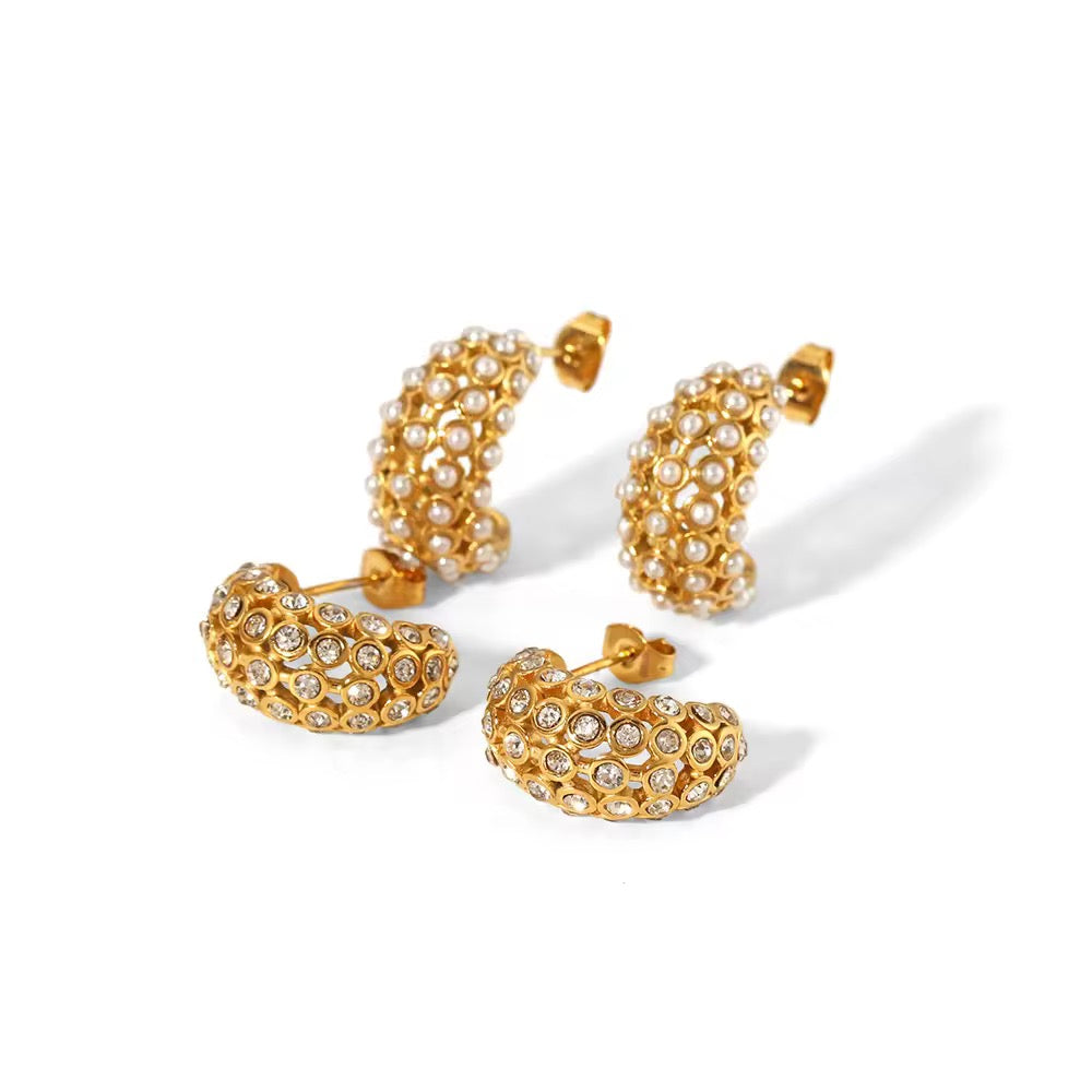 Pave earrings