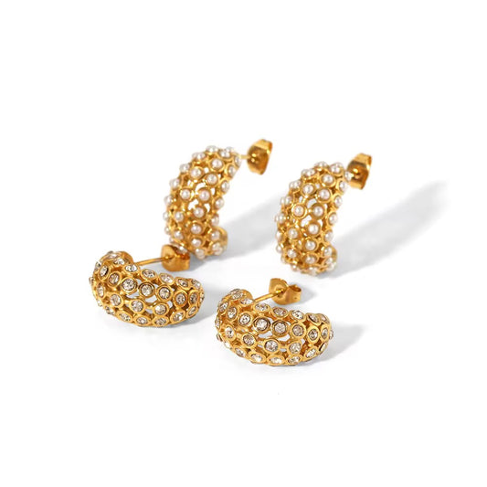 Pave earrings