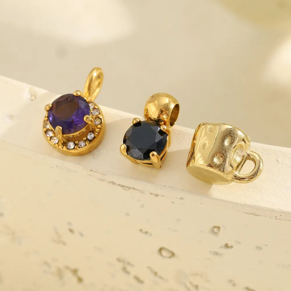 Purple zircon pendant