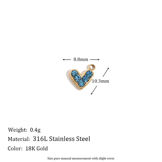 Blue heart charm
