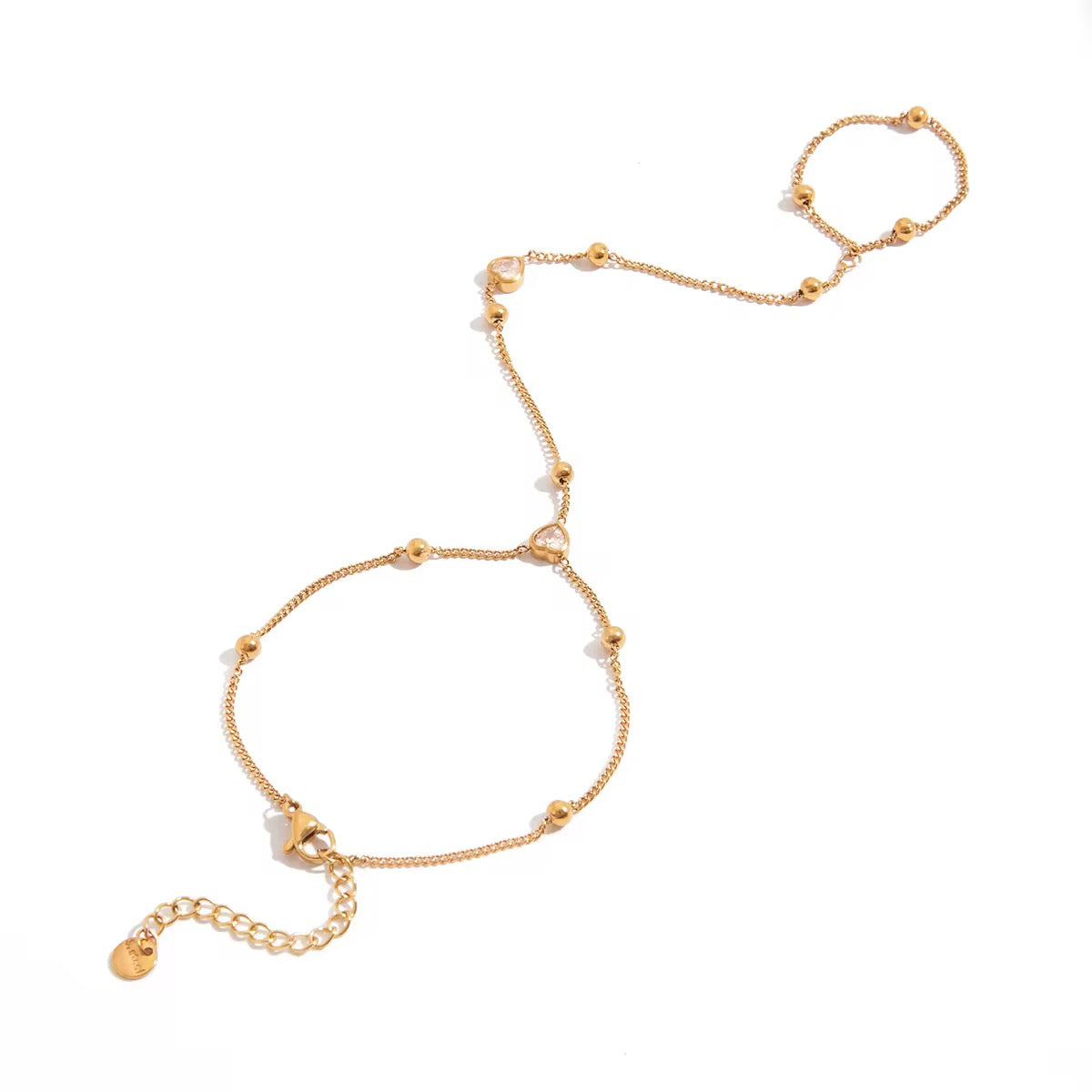 Mini Heart Beaded Hand Chain