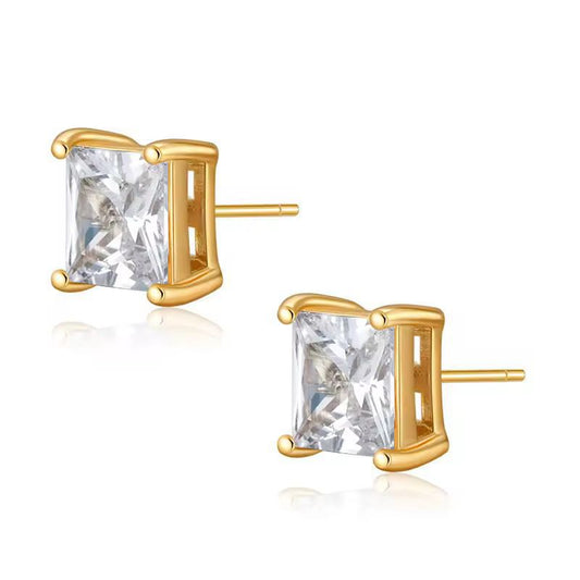 Square crystal studs
