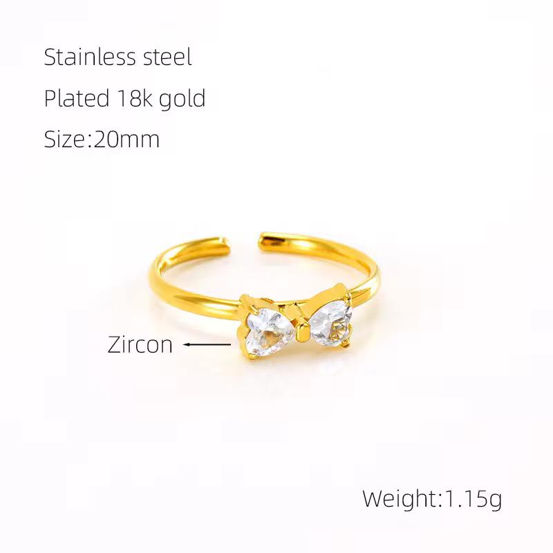 Crystal ribbon ring