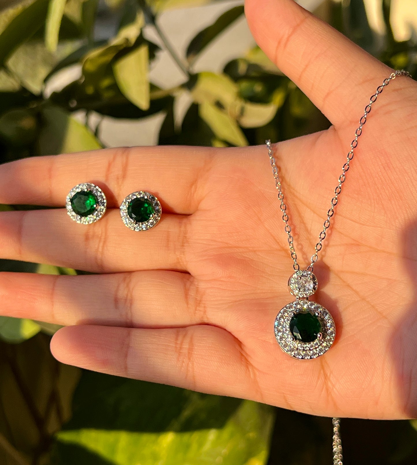 Emerald set 18k