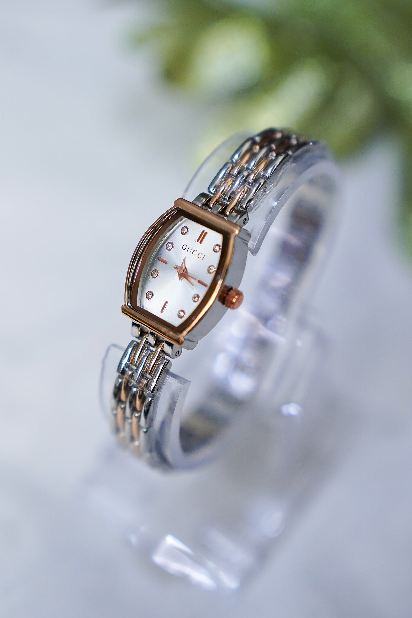 Gucci mini two tone (silver & rose)