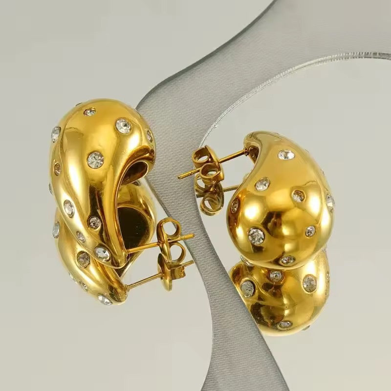 Puffy sparkle 18k