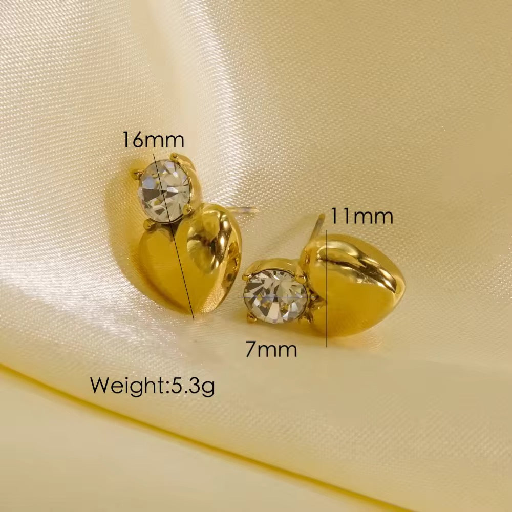 Heart studs