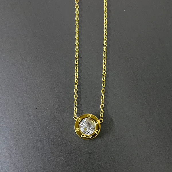 Single Stone Necklace 18k