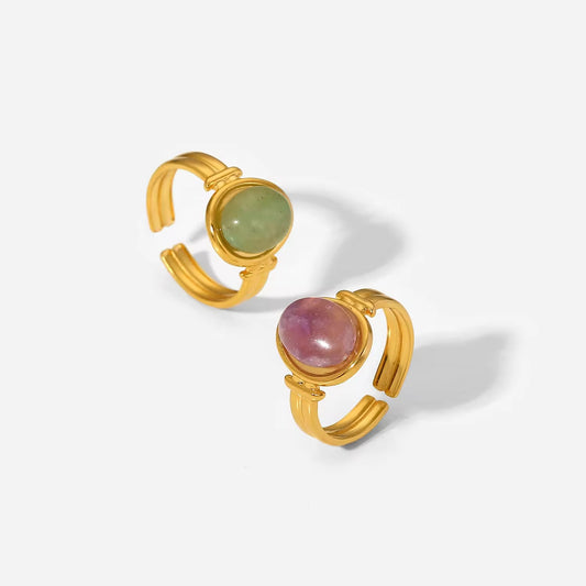 Natural stone ring
