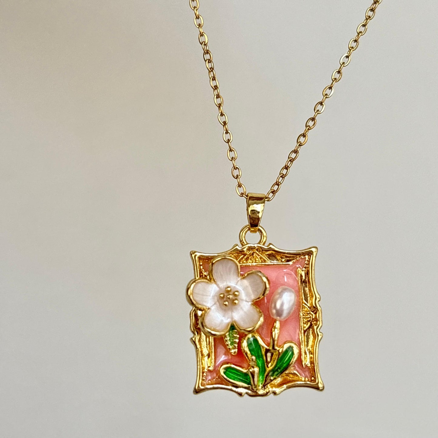 Floral Art Necklace
