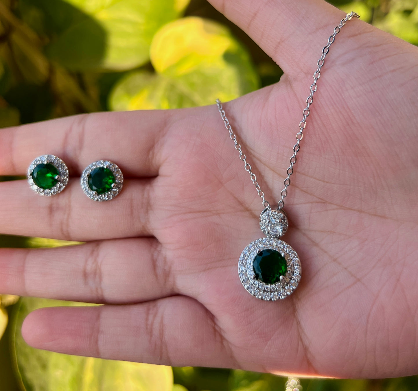 Emerald set 18k