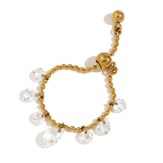 Crystal Charm Ring