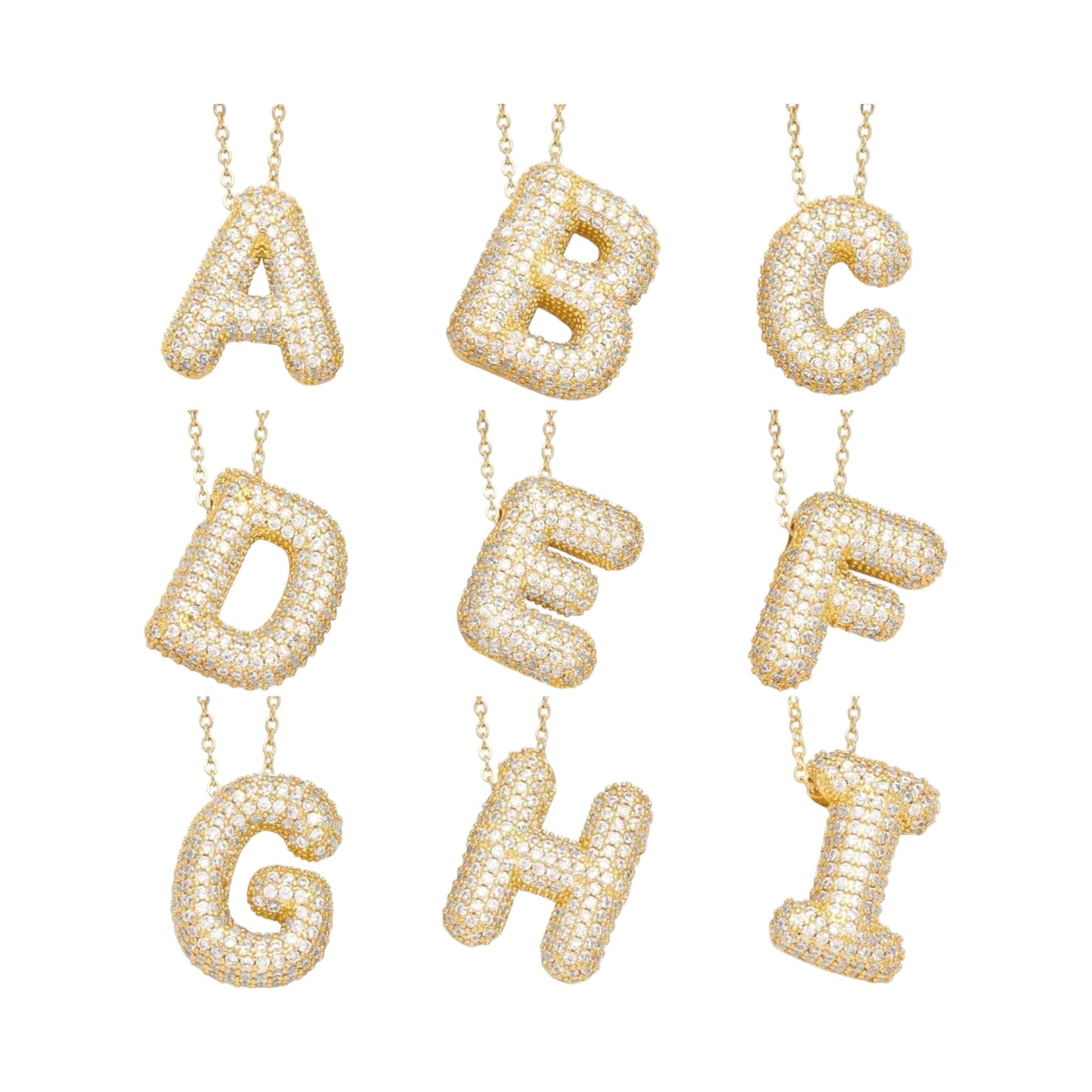 Bubble Initial Necklaces