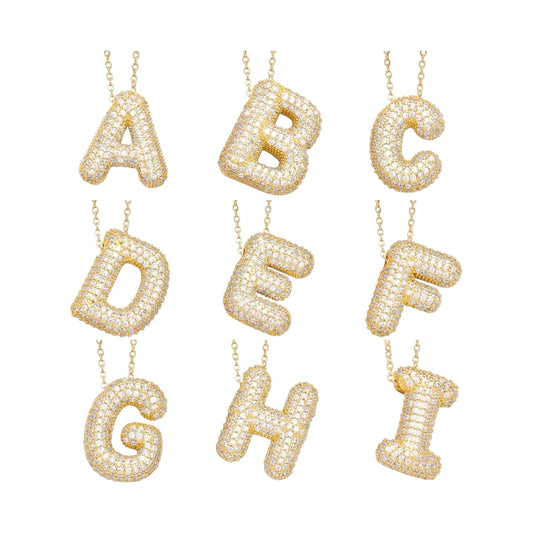 Bubble Initial Necklaces