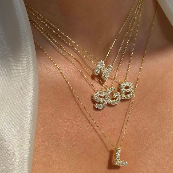 Bubble Initial Necklaces