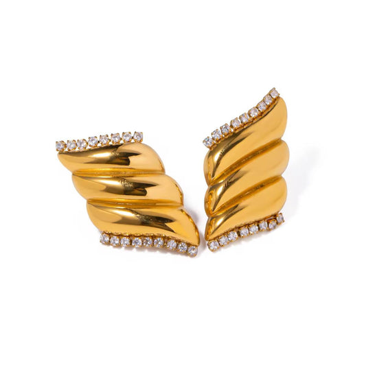 Croissant diamond earrings