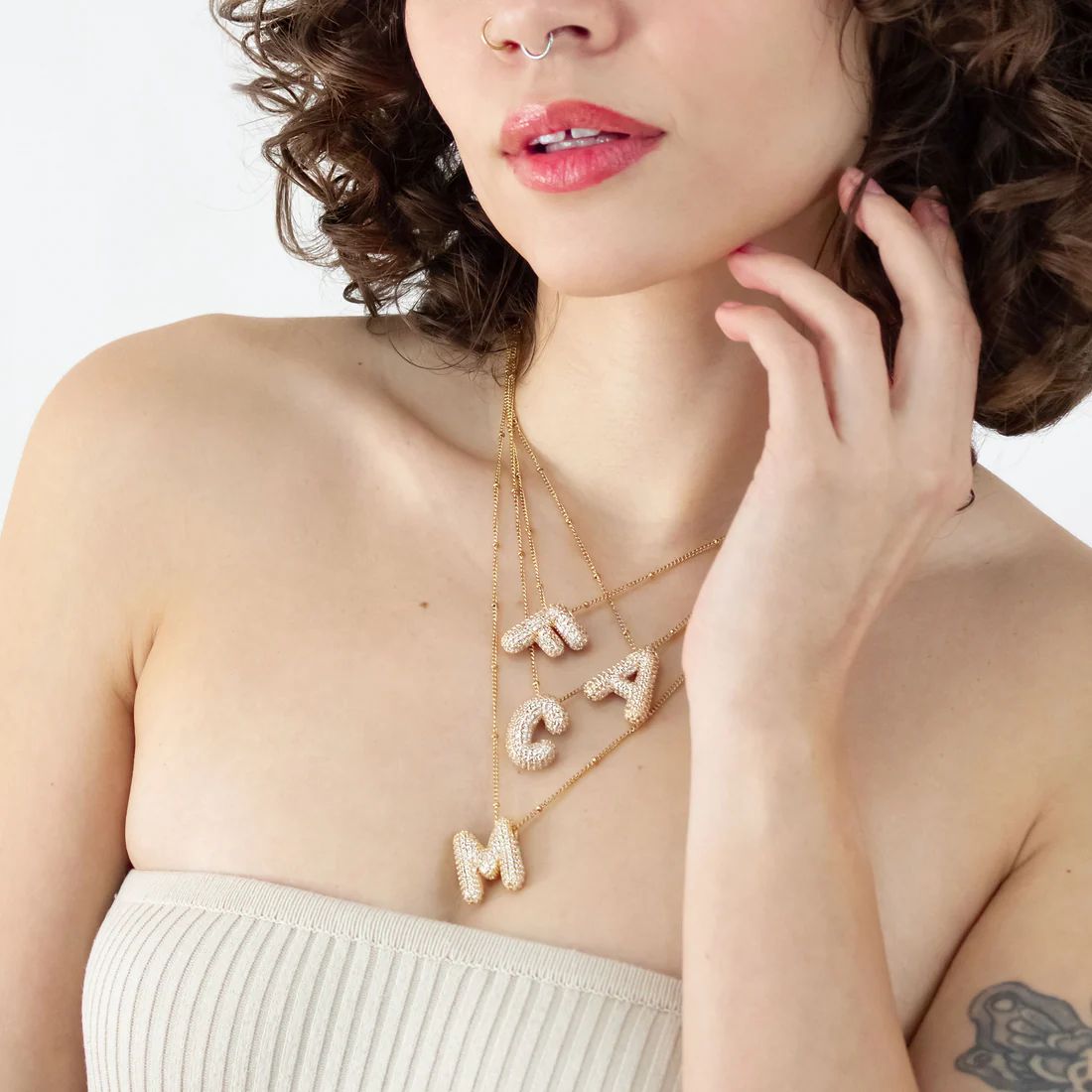 Bubble Initial Necklaces