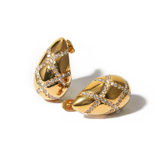 Pave Drop Earrings