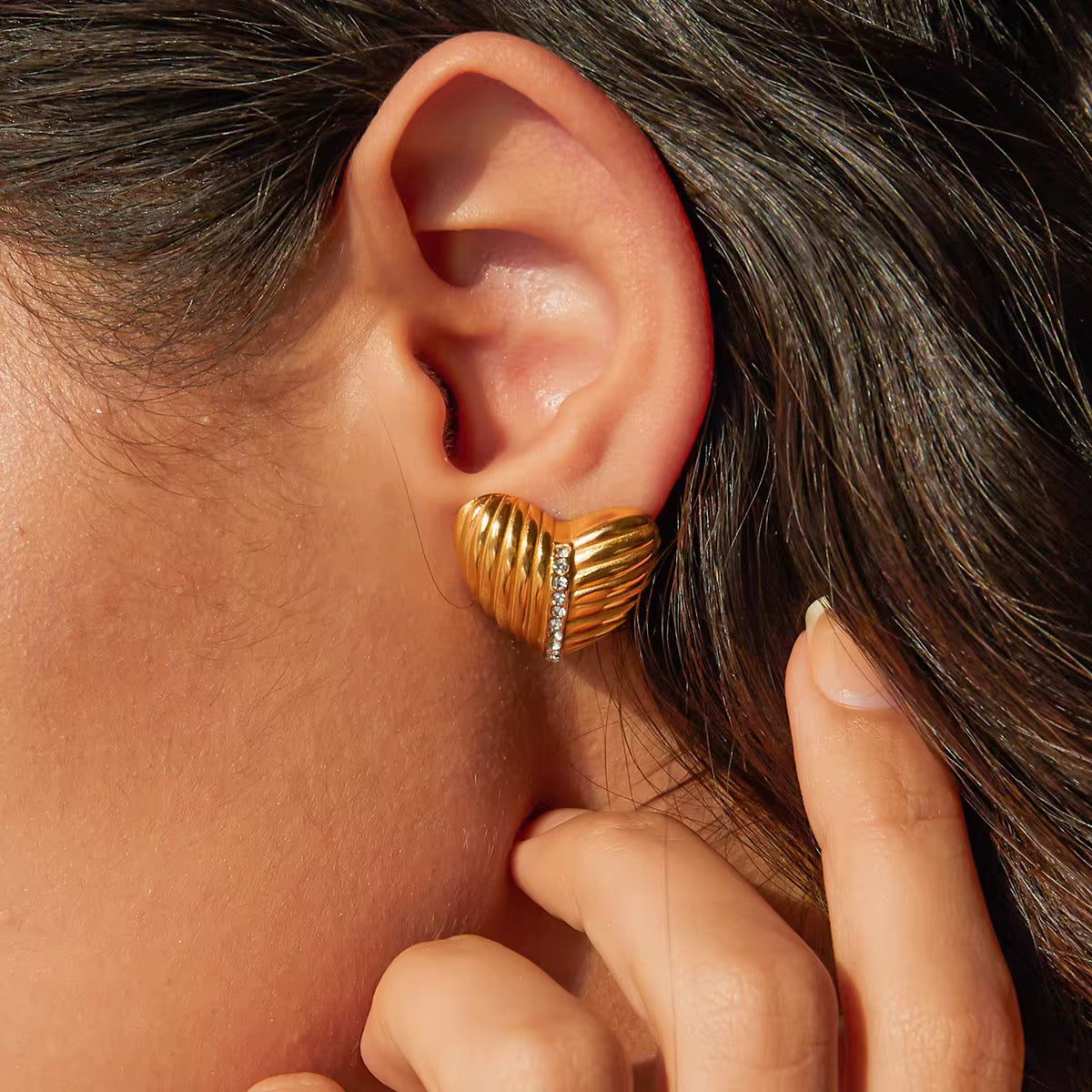 Chunky Heart Earrings
