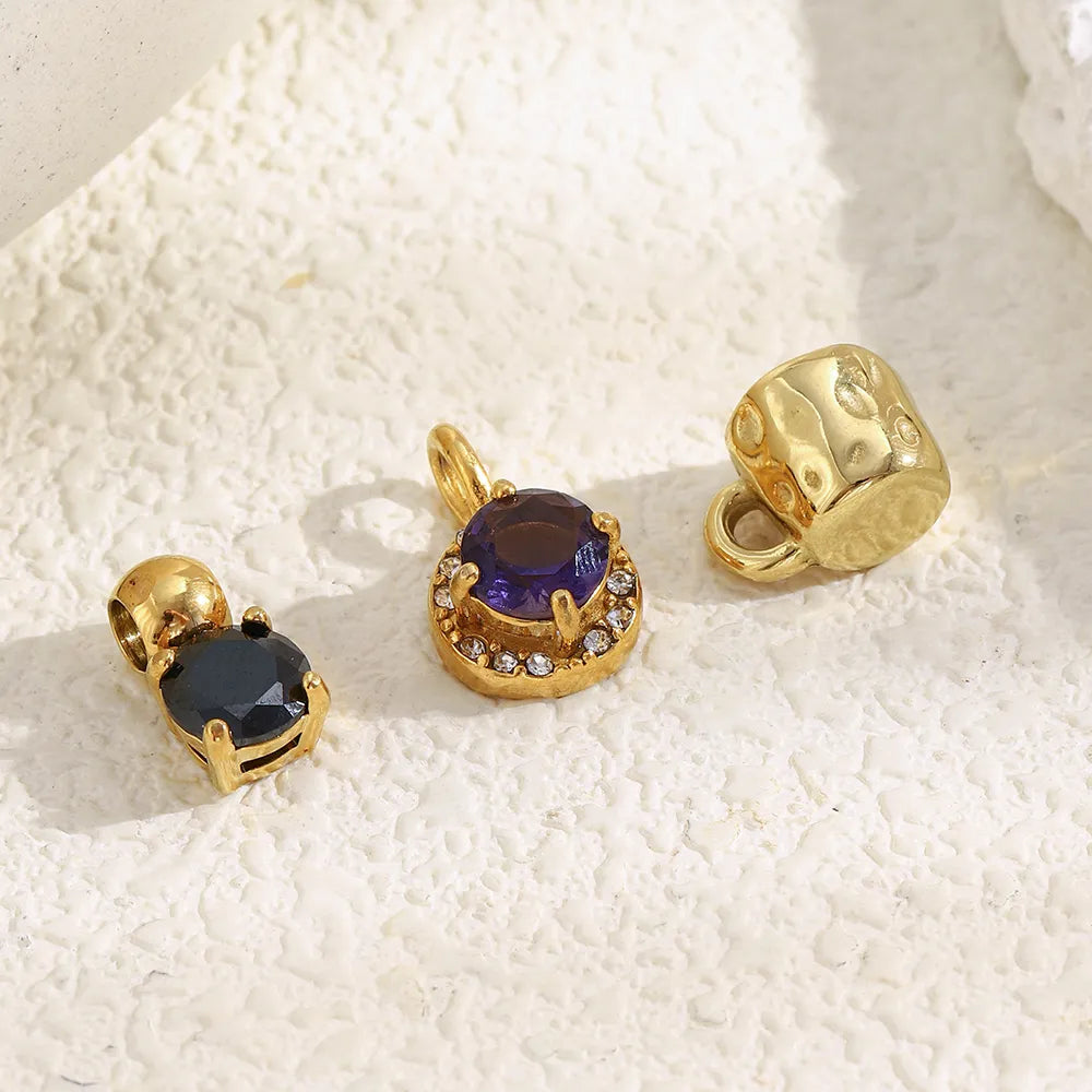 Purple zircon pendant