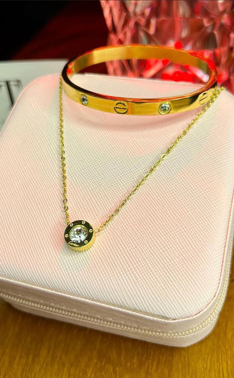 Love Bangle & Necklace Set