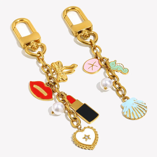 Playful Luxe Charm Keychain
